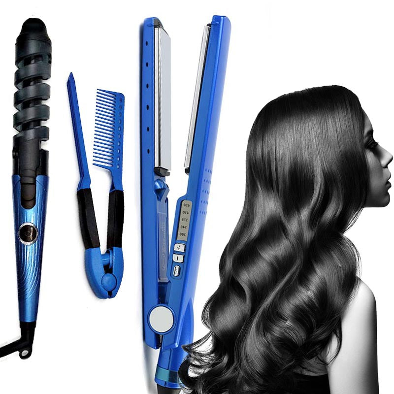 Nano Titanium Hair Straightener & Curler Set