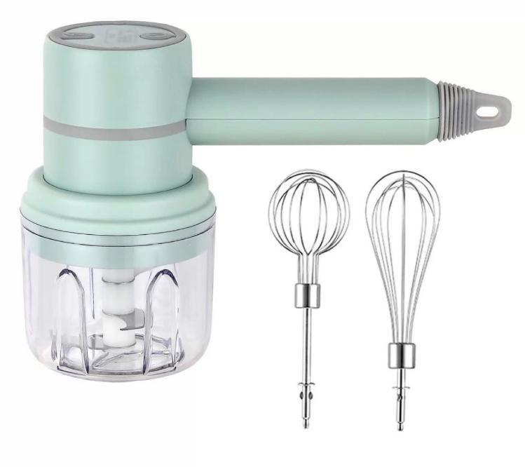 Handheld Electric Whisk & Chopper With Rechargeable Battery