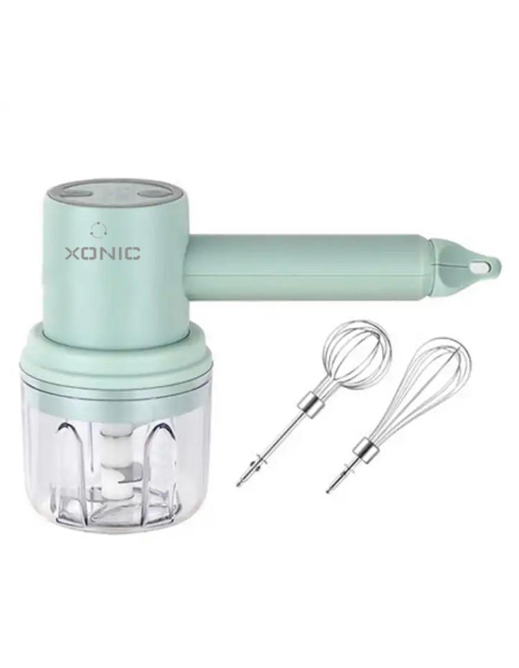 Handheld Electric Whisk & Chopper With Rechargeable Battery