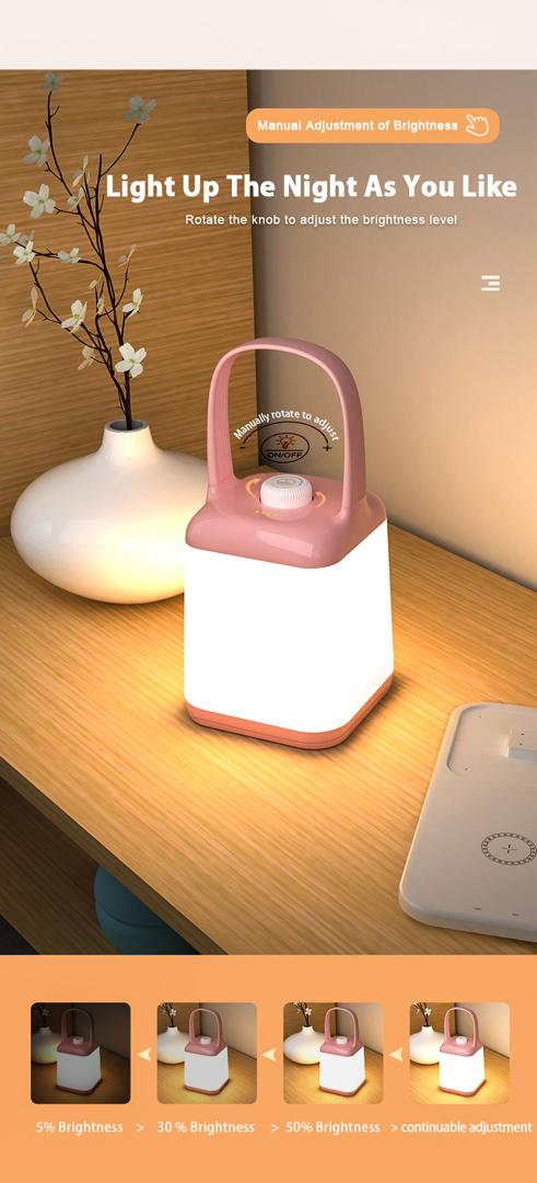 Portable Nursery LED Night Light& Wireless Charger